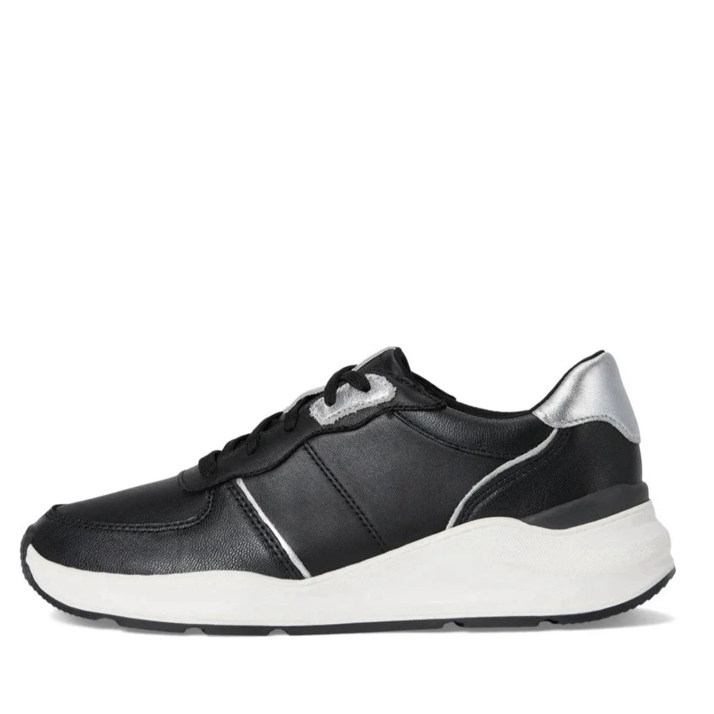 NATURALIZER New Blossom Black LEATHER Sneakers Men's 12M Comfort‎ Casual Shoes
